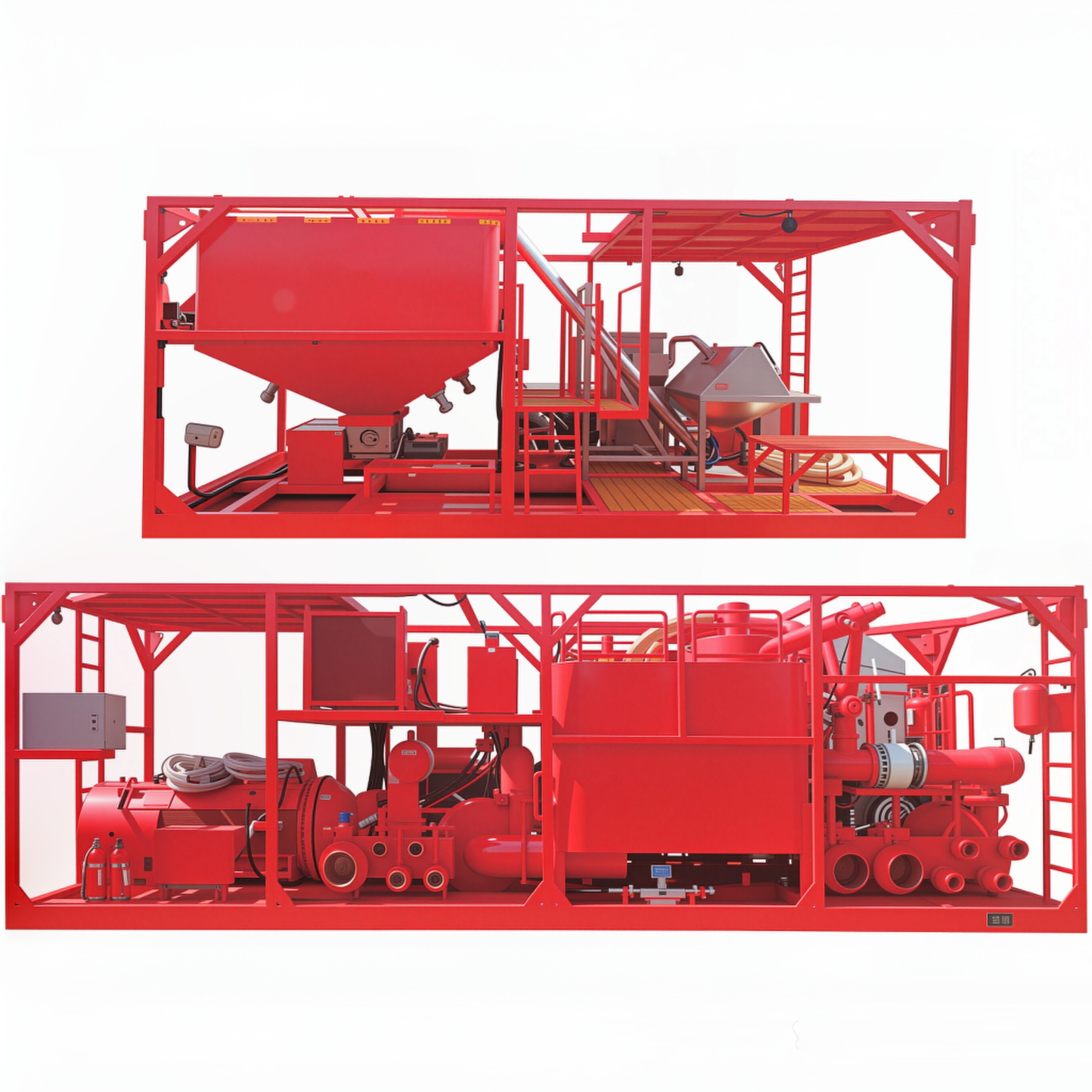 Full-electric-drive-fracturing-continuous-mixing-skid